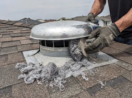 Cleaning Dryer Vent On Roof in Sharon