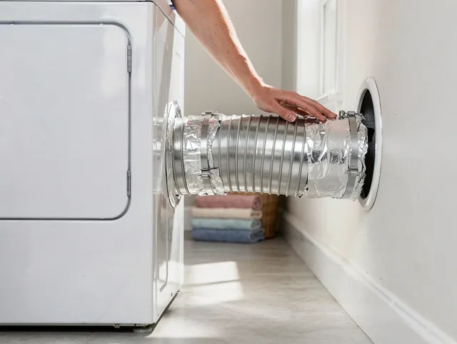Professional dryer vent hose installation by Sharon Dryer Vent Cleaning in Sharon