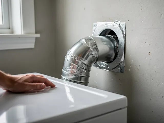 Sharon Dryer Vent Cleaning expert performing professional dryer vent repair and installation in Sharon